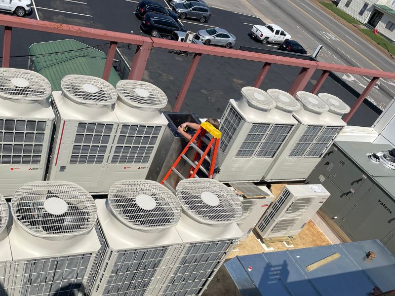 Commercial HVAC in Goodlettsville, TN roof
